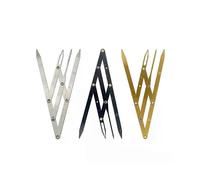 Regla de medición de cejas triangular de acero inoxidable, plantilla de maquillaje permanente, calibrador