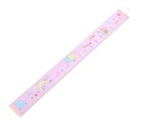 Regla de Medición de Crecimiento Infantil Colgante Rosa de Madera y Lienzo | Diseño de Dibujos Animados, Estilo Moderno Breve, para Dormitorio Infantil y Paredes Interiores