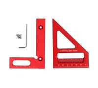 Regla de medición multiángulo 3D de 45 a 90 grados, de aleación de aluminio, para carpintería, cuadrada, transportador de ingletes, triangular, para ingenieros, carpinteros y