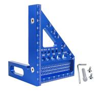 Regla de medición multiángulo 3D, regla triangular de inglete de 45/90 grados, aleación de aluminio, carpintero, agujero cuadrado, reglas de trazado, diseño de alta precisión, transportador cuadrado