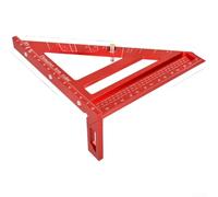 Regla de medición multiángulo de aleación de aluminio para carpintero de precisión, diseño cuadrado 3D para cortar marcado, color negro, 21,5 cm