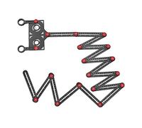 Regla de medición multiángulo, localizador de apertura de azulejos de cerámica de 16 secciones, herramienta de medición de ángulo de aleación de aluminio con localizador de agujeros