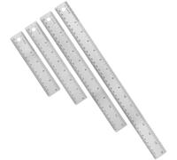 Regla de metal con respaldo de corcho, reglas de acero inoxidable de 6 + 12 + 16 + 18 pulgadas, regla de metal de 6 pulgadas, 12 pulgadas, 16 pulgadas, 18 pulgadas, imperial y métrica, antideslizante,