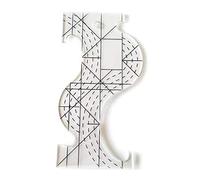 Regla de moda multifuncional de costura irregular de patchwork regla de acolchado plantilla regla de plástico regla de costura conjunto