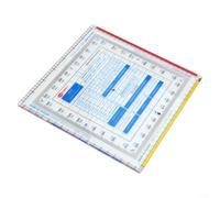 Regla de navegación de aviación para planificación de vuelo y lectura de mapas con funciones precisas de transportador para estudiantes y pilotos utilizando material plástico en color negro