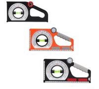 Regla de nivel de transportador magnético con perilla ajustable y pantalla de doble escala para medidas de obras de construcción (B)