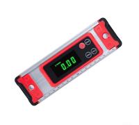 Regla de nivel digital 200 sobre 300/400 mm, pantalla LCD electrónica, medidor de ángulo con base magnética ± 0,05°, precisión de aluminio, inclinómetro para construcción (200 mm)