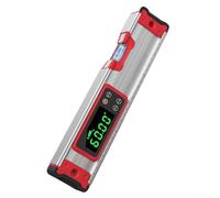 Regla de nivel digital electrónica Medidor de pendiente de aleación de aluminio Precisión de 0.05 ° Pantalla retroiluminada Retención de datos para construcción Carpintería (200 mm)