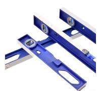 Regla de nivel en forma de I de aluminio fundido sólido con base magnética fuerte | 30 cm para nivel de burbuja para superficies de metal | Vial fluorescente para poca luz | Mango ergonómico | Azul