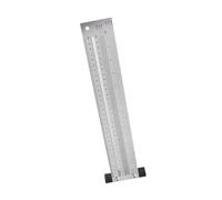 Regla de Orificio Tipo T, Regla de Trazado de Carpintería de Precisión, Calibre de Trazado de Acero Inoxidable, Herramienta de Medición de Marcado de Carpintería (12 pulgadas)