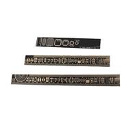 Regla de placa de circuito Medidor técnico multifuncional con medidor de ángulo IC tablas espaciadoras para ingenieros electrónicos Chapado en oro Alta dureza 3PCS 6.3 7.87 10.23 pulgadas