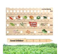 Regla de Plantar con Agujeros | Espaciado de verduras de madera - Herramienta espaciadora de plántulas - Para Novatos Profesionales Jardineros Cultivadores Agricultores Balcón Verduras Frutas Parterre