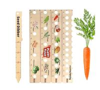 Regla de Plantar con Agujeros,Herramienta Madera Jardinería,herramienta de espaciado en siembra - dirigido a jardineros principiantes, invernaderos, balcones, verduras, frutas y flores