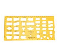 Regla de Plantilla Arquitectónica, Multifuncional, para Dibujos y Redacción, Diseño Geométrico Hueco, Ideal para Edificios, Oficinas y Escuelas