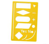 Regla de plantilla de diagrama de flujo de plástico con formas, plantilla para diagramas y planificación de proyectos, plantilla de dibujo portátil para flujo de trabajo de oficina y toma de notas