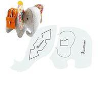 Regla De Plantilla De Elefante Con Memoria - Regla Artesanal De Acrílico De Juguete De Elefante De Tela 3D Para Costura, Decoración Y Proyectos Creativos, Instrucciones Divertidas Y Fáciles Para Todas