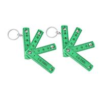 Regla de plegado de Munefe, regla plegable de 2 piezas ABS, regla plegable de 0.5 m portátil con anillo de llave para carpintería colocando baldosas (Blanco) (Rojo) (Amarillo) (Verde)