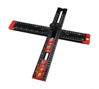 Regla de posicionamiento de perforación 2 en 1 para carpintería, alta precisión para gabinete, punzonado, localizador, punzonado, regla cuadrada en T, herramienta de calibre de marcado