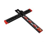 Regla de posicionamiento de perforación ajustable 2 en 1 con medición de ángulo y burbujas de nivel para herramienta de perforación de agujeros de gabinete, construcción de metal para un diseño