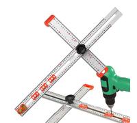 Regla De Posicionamiento De Perforación, Regla Cuadrada En T, Herramienta De Perforación Precisa Para Carpintería, Reglas De Medición Multifuncional Para Carpintería, Arquitectura