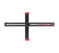 Regla de Posicionamiento para Taladro 4 en 1, Escuadra en T Multiángulo Ajustable de 60 cm con 3 Deslizadores, Color Negro - Diseño Ergonómico, Niveles de Burbuja, Ideal para