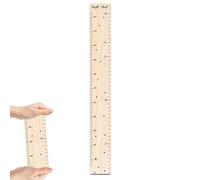 Regla de tabla de crecimiento, material de madera, monitor de altura montado en la pared, medición de habitación, 120 cm de largo, para dormitorio, sala de juegos, área de estudio, observación del