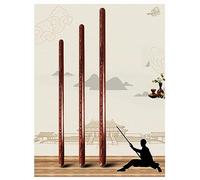 Regla de Tai Chi Madera, Regla de Tai Chi de Artes Marciales, Tai Chi Palos de Entrenamiento, Fitness Y Rehabilitación Física Palo De Entrenamiento, con Bolsa De Almacenamiento 140 * 3cm