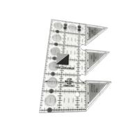 Regla de tela, herramienta de tela transparente de 45° - Regla de acolchado de doble tira | para coser bordado, tejer, tejer, manualidades, bobinado, estudio en casa