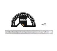 Regla de trabajo de madera de aluminio, regla de metal para carpintería,Regla de ángulo de regla de precisión - Regla de carpintero ajustable de 180 grados, regla de marcado, escalas grabadas, fuera