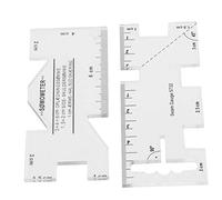 Regla de trabajo de parches Mini plantilla de máquina de coser doméstica Medida de ropa Herramienta de puntada de dibujo 2 piezas Regla duradera que no se decolora de para coser