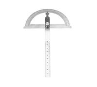 Regla de transportador, regla de goniómetro, regla de buscador de ángulos de acero inoxidable con tuerca de bloqueo, regla y combinación de transportador 2 en 1 para una medición fácil(120 * 150 mm)