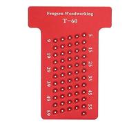 Regla de trazado, carpintería duradera T-type Scriber Aleación de aluminio Medidor de agujeros Herramienta de marcado de carpintero para carpintería y aficionados al bricol