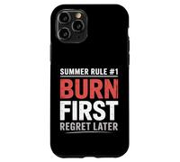 Regla de verano 1 Quemar primer arrepentimiento después quemaduras solares Carcasa para iPhone 11 Pro