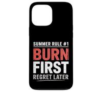Regla de verano 1 Quemar primer arrepentimiento después quemaduras solares Carcasa para iPhone 13 Pro Max