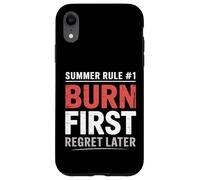 Regla de verano 1 Quemar primer arrepentimiento después quemaduras solares Carcasa para iPhone XR