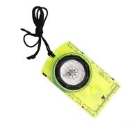 Regla de vidrio de senderismo con lupa para medir más para actividades de supervivencia con brújula, acrílico verde, además para orientación al aire libre