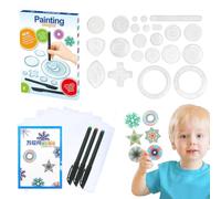 Regla del para dibujar, set de regla de plantilla - 28x Regla geométrica multifuncional - Plantillas de pintura de clase de papelería de papelería de dibujo geométrico