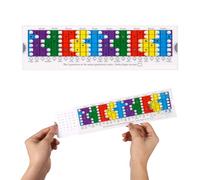 Regla Deslizante de Guitarra, 28x8cm Regla Deslizante Pentatónica Herramienta de Entrenador de Acordes de Guitarra con Manual Accesorios de Guitarra Regalo para Guitarristas Principiantes