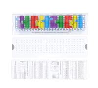 Regla deslizante de guitarra para principiantes, tabla de escala pentatónica colorida, regla deslizante de PVC para un fácil aprendizaje y práctica