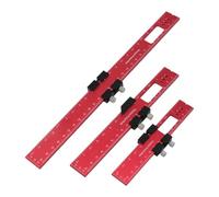 Regla Deslizante Para Ingenieros - 3 Piezas Herramienta Precisión Aleación Aluminio Con Tope Deslizante Ajustable | Herramienta de Medicion para Madera | Para Medición En Taller Ingeniería Corte Sierr