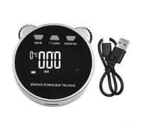 Regla digital de medición de distancia de 200 m de capacidad, diseño compacto de metal con pantalla retroiluminada, almacenamiento de datos de 10 grupos, carga USB-C para pruebas