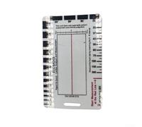 Regla ECG de 7 pasos para herramienta de medición portátil de calibrador de electrocardiograma, dispositivo de evaluación de PVC ABS transparente para análisis de frecuencia cardíaca y ritmo (regla)