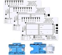 Regla ECG de 7 pasos, regla ECG, herramienta de medición de plástico transparente, herramienta de medición de calibradores de ECG, herramienta de evaluación de ECG portátil, tarjeta de ECG, regla de
