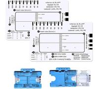 Regla ECG de 7 pasos,regla ECG,herramienta de medición de plástico transparente,herramienta de medición de calibradores de ECG,herramienta de evaluación de ECG portátil,tarjeta de ECG (2)