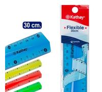 Regla Flexible 30 Cm Transparente Kathay