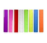 Regla flexible de 15 cm, 8 piezas, 15 cm para escuela primaria, re gla de plástico pequeña, juego de reg las cortas para esc uela primaria, regl a flexible de colores para es cuela, oficina, hogar