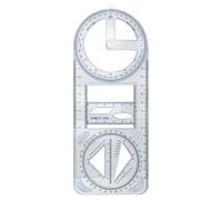 Regla Geométrica - 24x9.5cm ABS | Plantilla De Dibujo Geométrico Con Ángulos Y Funciones | Regla De Dibujo | Herramienta De Medición Universal Para Estudios De Matemáticas, Oficina, Arte Y Proyectos C