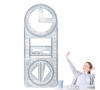 Regla geométrica | Ayudas creativas de aprendizaje para matemáticas, regla de dibujo geométrico | Regla multifuncional, reglas de dibujo y plantillas, regla geométrica flexible, plantilla de dibujo