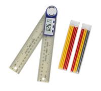 Regla gruesa profesional para carpintería, transportador manual de encendido/apagado, herramienta de marcado de acero inoxidable de 1,1 mm, buscador de ángulos de carpintería con apagado automático