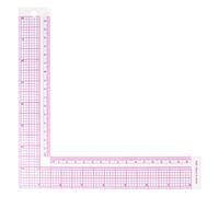 Regla L plástico de 90 grados en forma de L cuadrada, de plástico, forma de L, para coser y realizar cortes de forma profesional